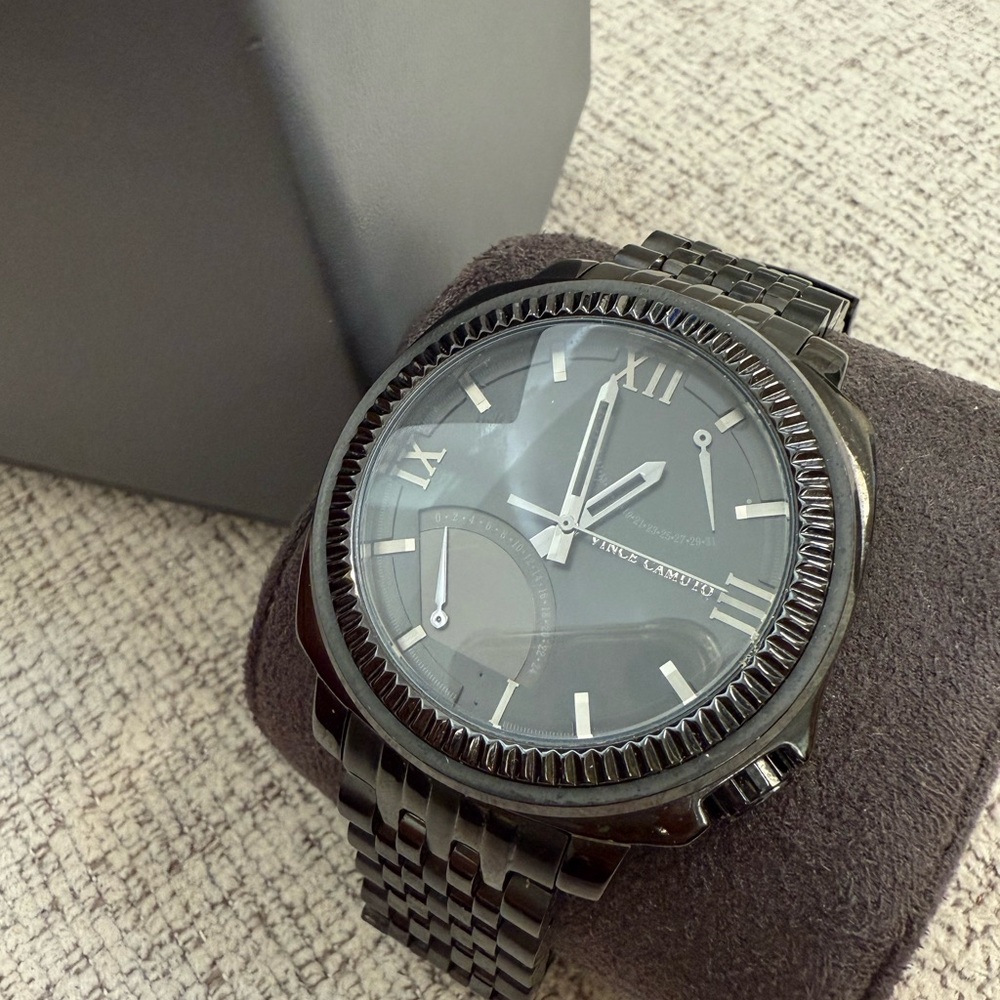 Vince Camuto Black Gunmetal Men's Bracelet Watch